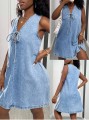 Niebieska jeansowa sukienka mini (M)