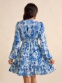 Biała sukienka mini kwiaty (M)