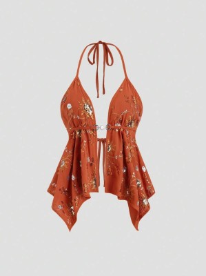 Miedziany zdobiony top (L)