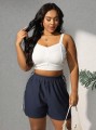 Granatowe dresowe spodenki (0XL)