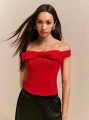 Czerwony top kokarda (M)