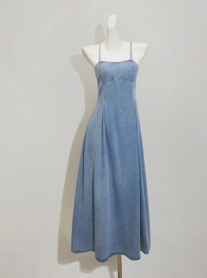 Jeansowa sukienka ramiączka (XL)