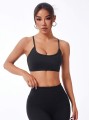 Czarny top odkryte plecy (M)