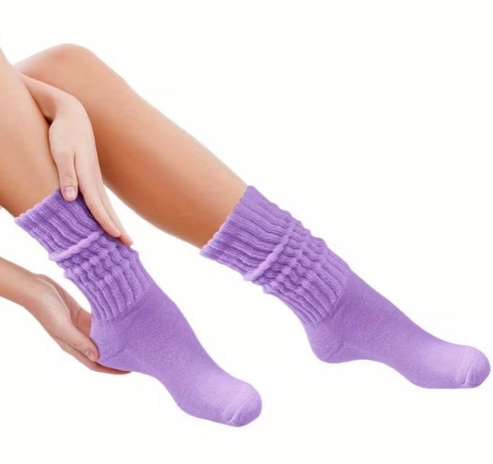 Wielokolorowe dłuższe skarpety 6pack (32-34)