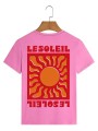 Różowa koszulka nadruk (XL)