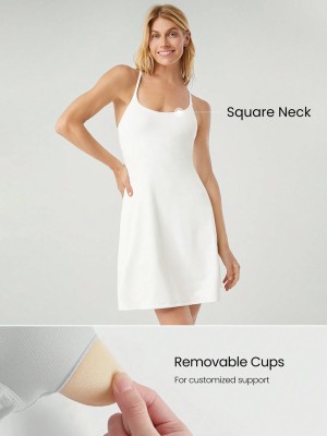 Śmietanowa sukienka kombinezon 2w1 (M)