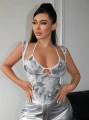 Wzorzysta zdobiona bluzka (L)