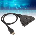 Czarny 3 portowy kabel HDMI