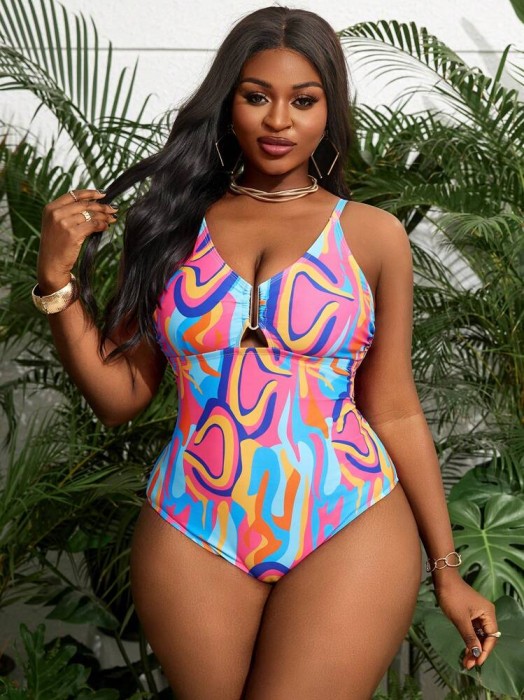 Kolorowe bikini jednoczęściowe (0XL)