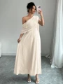 Elegancka maxi sukienka jedno ramię (XL)
