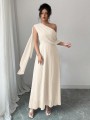 Elegancka maxi sukienka jedno ramię (XL)