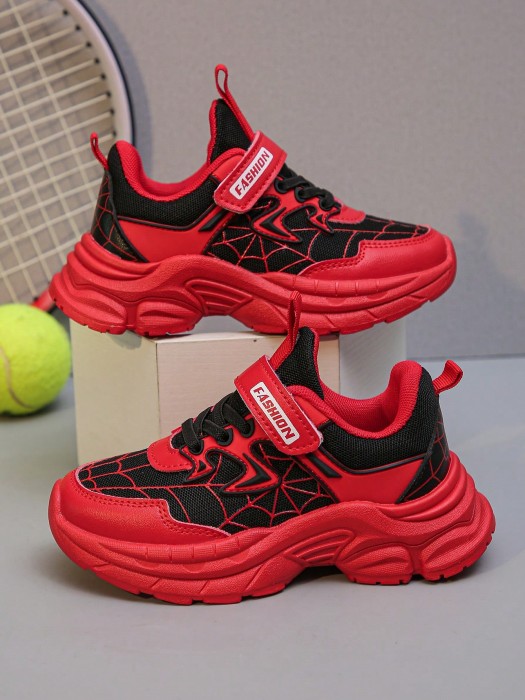 Dwukolorowe sportowe buty rzepy (28)
