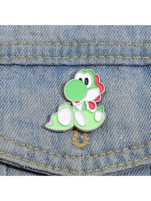 Kolorowa przypinka dinozaur Yoshi