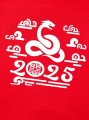 Czerwony t-shirt unisex nadruk (M)