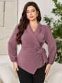 Fioletowa asymetryczna bluzka (2XL)