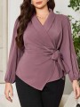 Fioletowa asymetryczna bluzka (2XL)