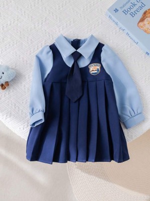 Dwukolorowa sukienka krawat (9-12M)