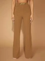 Brązowe spodnie dzwony (1XL)