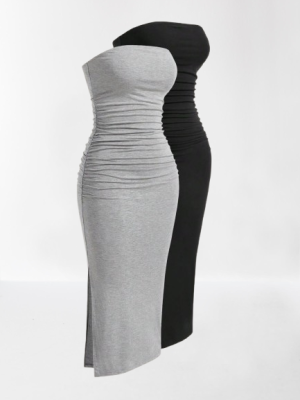 Czarna szara sukienka 2pack (4XL)