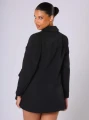 Czarna dłuższa marynarka (3XL)