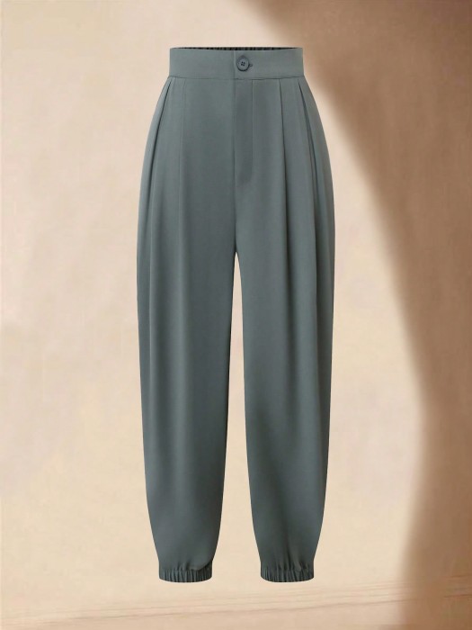 Szałwiowe spodnie zaszewki (2XL)