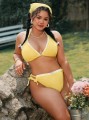 Żółte bikini kąpielowe (4XL)