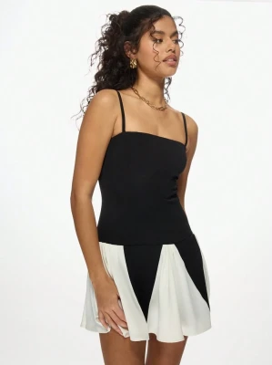 Dwukolorowa sukienka mini (M)