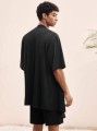Czarny komplet szorty kardigan (XL)