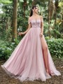Tiulowa sukienka maxi cekiny (XL)