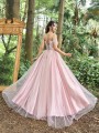 Tiulowa sukienka maxi cekiny (XL)