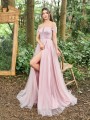 Tiulowa sukienka maxi cekiny (XL)