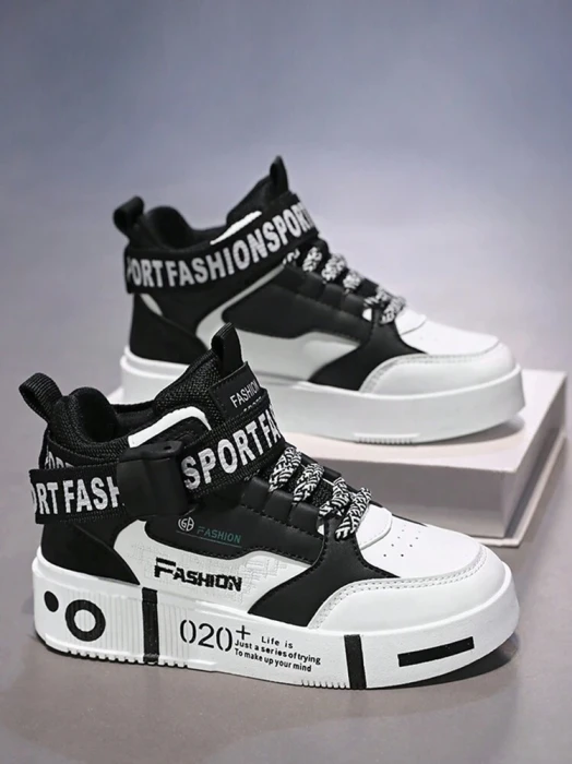 Dwukolorowe sneakersy nadruk (36)