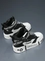 Dwukolorowe sneakersy nadruk (36)