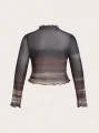 Prześwitujący top siatka (0XL)