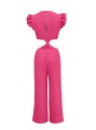 Różowy kombinezon cut out (XL)
