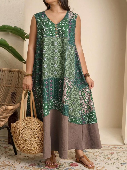 Luźna sukienka bez rękawów (1XL)