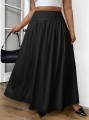 Czarna spódnica maxi marszczenia (0XL)