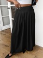 Czarna spódnica maxi marszczenia (0XL)