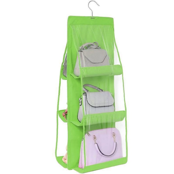 Zielony organizer na torebki