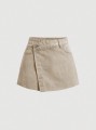Beżowe jeansowe szorty spódnica 2w1 (28)