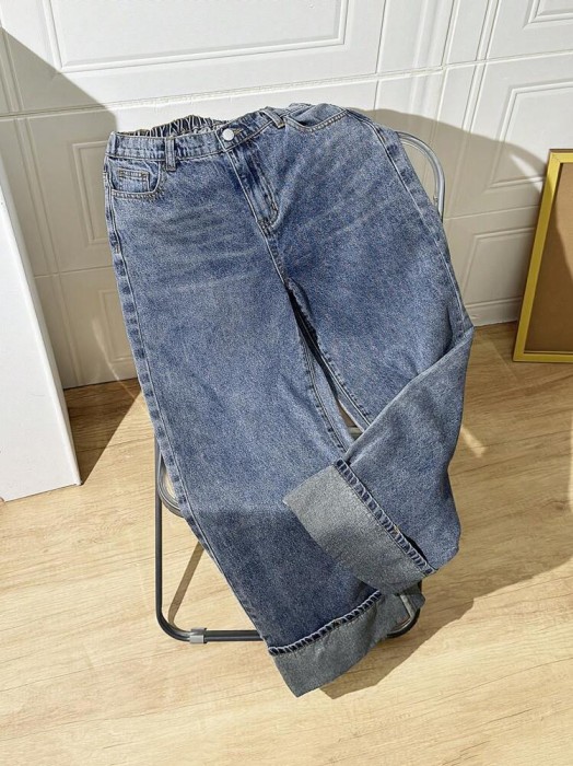 Niebieskie proste jeansy (15L)