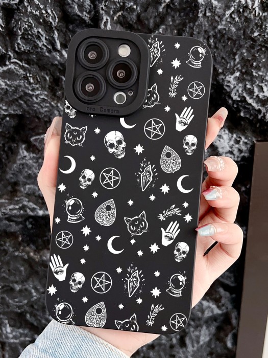 Czarne etui nadruk iPhone 12 Pro Max