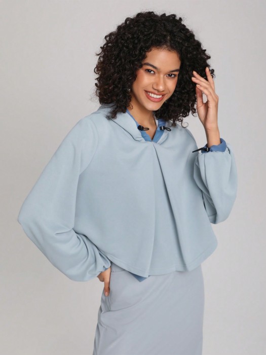 Jasnoniebieska bluza kaptur (XS)