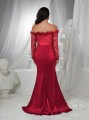 Czerwona sukienka maxi koronka (4XL)