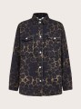 Wzorzysta kurtka jeansowa oversize (XS)
