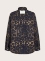Wzorzysta kurtka jeansowa oversize (XS)
