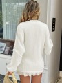 Śmietankowy kardigan oversize (1XL)