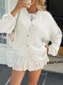 Śmietankowy kardigan oversize (1XL)