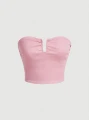Różowy jeansowy top (XL)