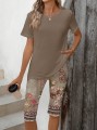 Kolorowy komplet rybaczki t-shirt (L)
